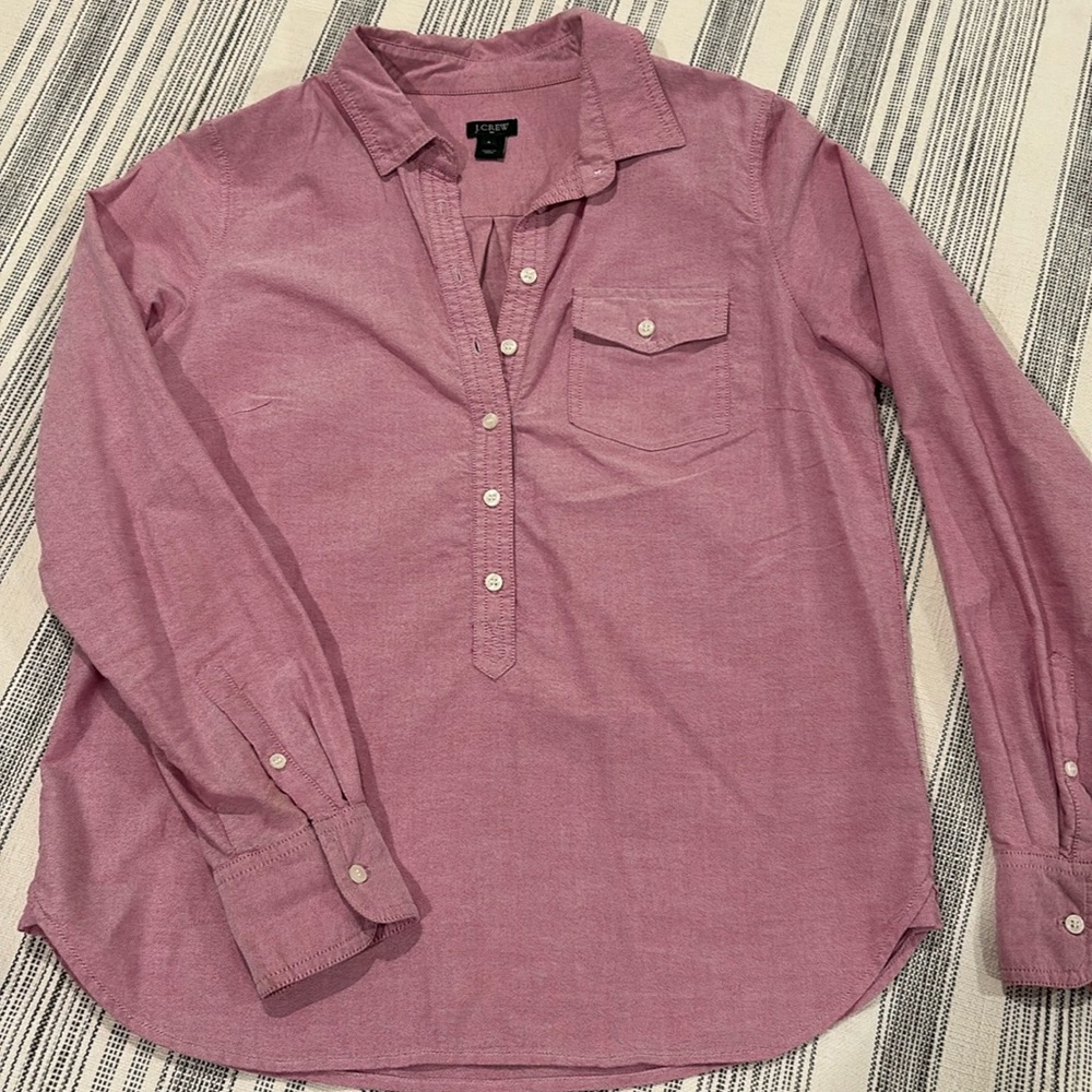 J.Crew pink oxford 
Size small